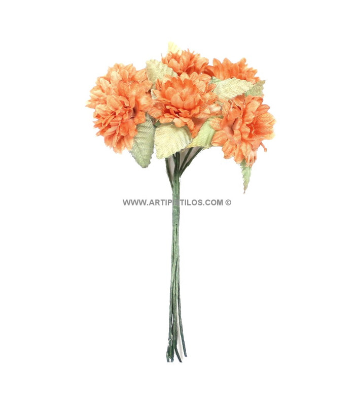 FLOR ZINNIA - RAMILLETE 6 UNIDADES