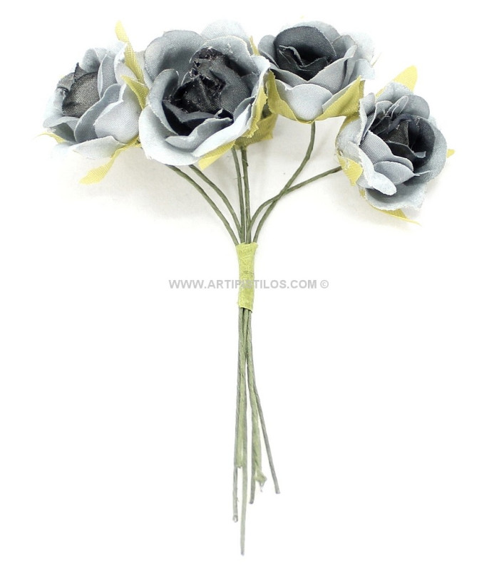 BOTÃO 6 FLORES DE TECIDO