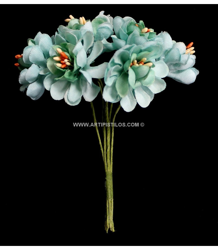 POMO DE 6 FLORES DE TELA