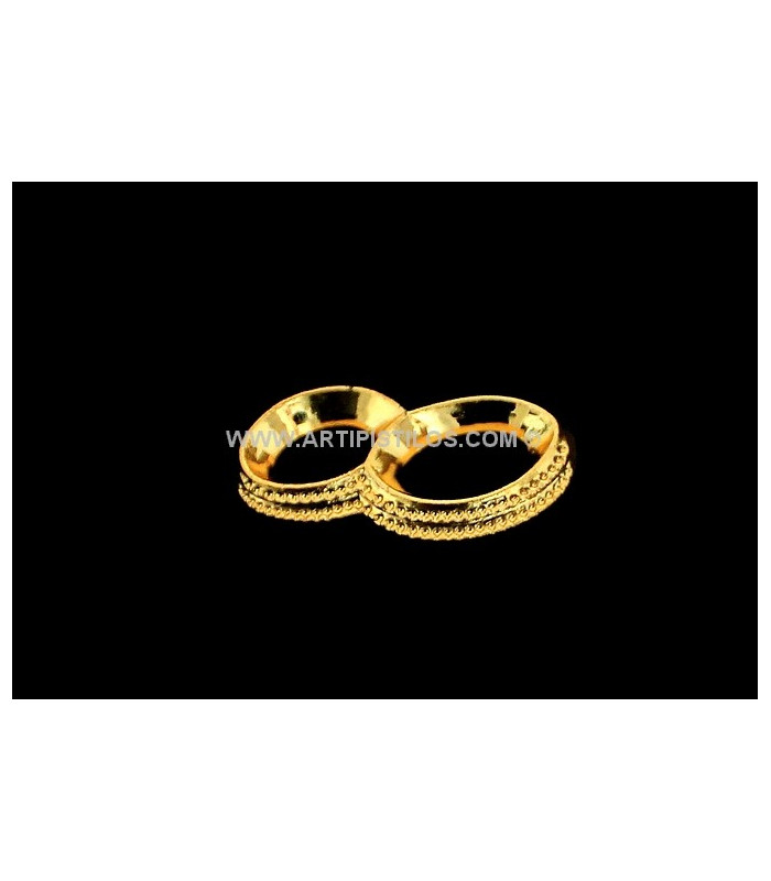 WEDDING RINGS 2,5 X 1 CMS. (PLASTIC)