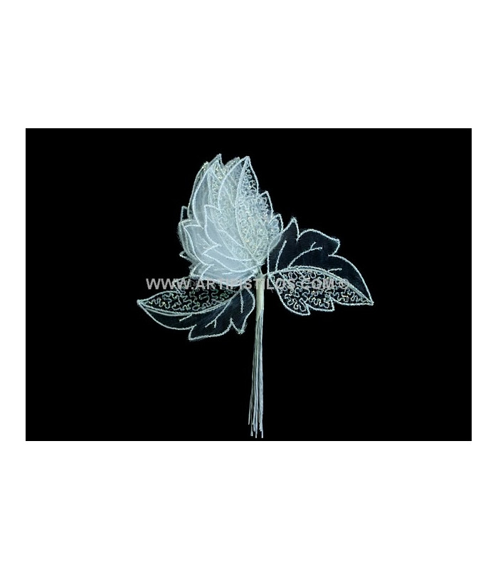 LEAF EMBROIDERED 5,5 X 4 CMS.