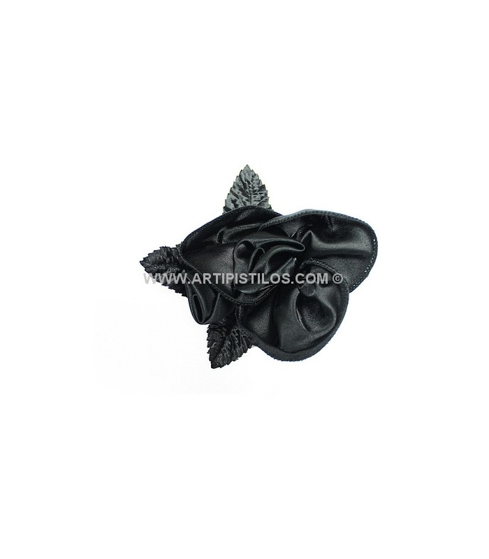DOUBLE FLOWER WITH FABRIC AND SATIN