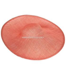 Pamela De Sinamay 46 X 48 Cms Coral Diametro: 46x48 Cms. Altura Copa: 5 Cms.