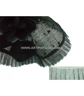 Bies Plisado Sinamay 5 Cms. Marfil 1 Metro De Largo X 5 Cms. De Ancho - tocados para
