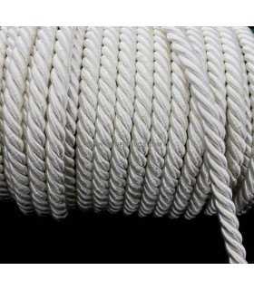 Cordon Trenzado 8 Mm. Blanco Roto 1 Mt. X 10 Mm - sombreros de