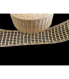 Cinta Crochet De Algodón 4,5 Cms. Natural 1 Metro De Largo X 4,5 Cms. De Ancho. - colores para