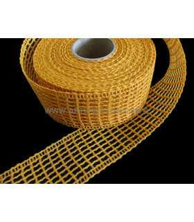 Cinta Crochet De Algodón 4,5 Cms. 1 Metro De Largo X 4,5 Cms. De Ancho. Amarillo Canario - colores para