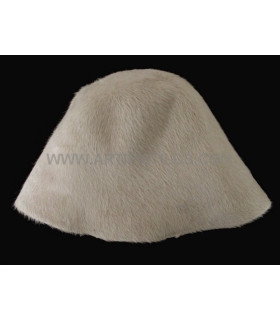Cono Pelo De Conejo 100% A 1 Cara Natural 25 Cms. De Alto X 25 Cms. De Diametro - capelinas