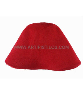 Cono Pelo De Conejo 100% A 1 Cara Rojo 25 Cms. De Alto X 25 Cms. De Diametro - capelinas