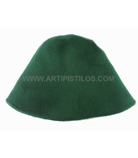 Cono Pelo De Conejo 100% A 1 Cara Verde Oscuro 25 Cms. De Alto X 25 Cms. De Diametro - capelinas