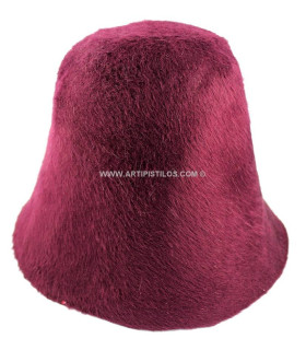 Cono Pelo De Conejo 100% A 1 Cara Burdeos 25 Cms. De Alto X 25 Cms. De Diametro - capelinas