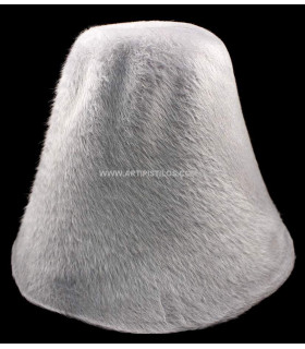 Cono Pelo De Conejo 100% A 1 Cara Gris Claro 25 Cms. De Alto X 25 Cms. De Diametro - capelinas