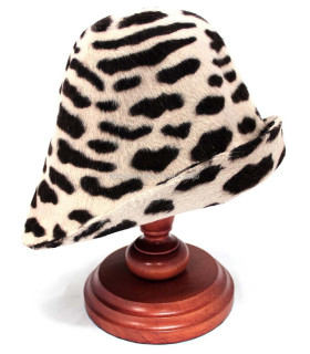 Cone De Pele De Coelho 100% 2-sided Marrom Claro 25 Cms. De Alto X 25 Cms. De Diametro - capelinas