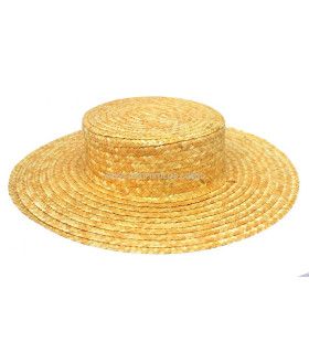 BOATER HAT OF NATURAL STRAW/ NATURAL FIBERS