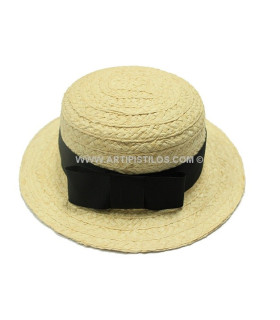 CHAPÉU CANOTIER DE RAFFIA