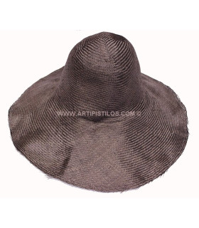 Capelina De Parasisal Aprestada De 45-50 Cms. Marrom Oscuro Altura: 15-20 Cms. Diametro: 45-50 Cms.