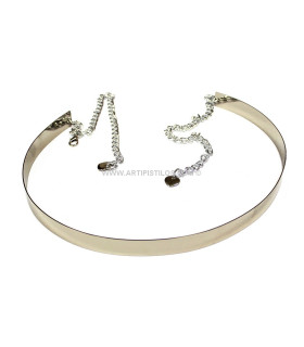 METALLIC BELT WITH CHAIN AND HEART