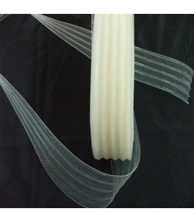 Crin Ondulado 4 Cms. Marfil 4 Cms De Ancho - tocados para