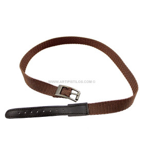 POLYESTER AND LEATHER STRAP WITH BUCKLE