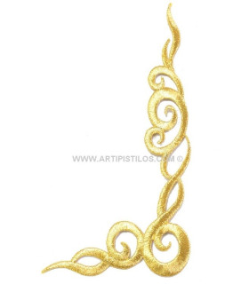 Aplicación Termoadhesiva 16,5 X 9,5 Cm Oro 16,5 X 9,5 Cms - mercería