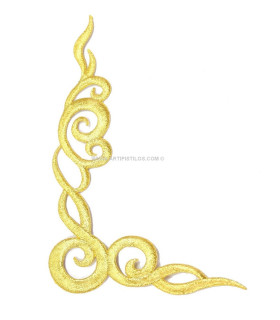 Aplicación Termoadhesiva 16 X 10 Cm Oro 16 X 10 Cms - mercería