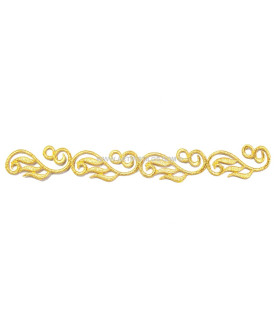 Aplicación Termoadhesiva 23,5 X 3 Cm Oro 23,5 X 3 Cms. - mercería