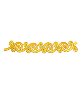 Aplicación Termoadhesiva 20 X 3 Cm Oro Largo: 20 Cms - Ancho: 3 Cms - mercería