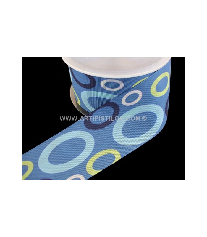 PRINTED RIBBON 48 MM. - GROS GRAIN