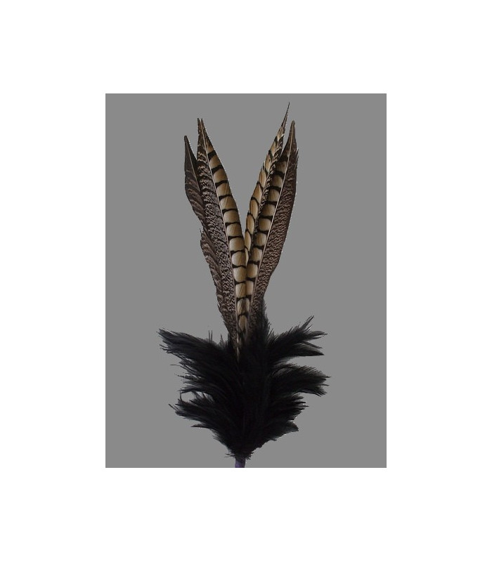 MONTAJE DE PLUMAS DE FAISÁN-GALLO
