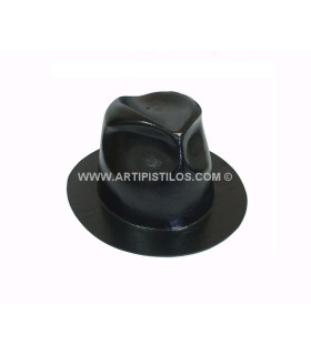 Horma Para Fieltro Modelo Fedora Explorer Talla "m" Negro Altura: 12 Cms. Diametro: 30 X 27 Cms. - sombreros