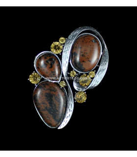 Broche decorativo 6 x 4 cm