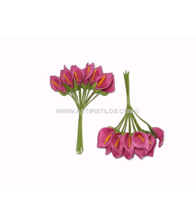 12 Flowers Bundle Lilac Head: 4 X 2 Cm Stem: 12 Cm