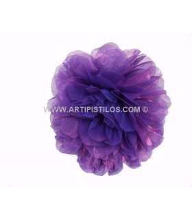 FLOR DE TELA CON BRILLO