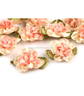Flor De Raso 22x35 Mm Naranja Tamaño: 22x35 Mm - sombreros