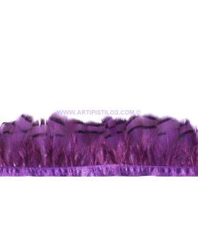 Fleco Pluma De Perdiz 10 Cms. Purpura Fleco De 10 Cms. Cada Pluma Mide 4 X 2 Cms. - colores para