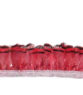 Fleco Pluma De Perdiz 10 Cms. Rojo Fleco De 10 Cms. Cada Pluma Mide 4 X 2 Cms. - manualidades