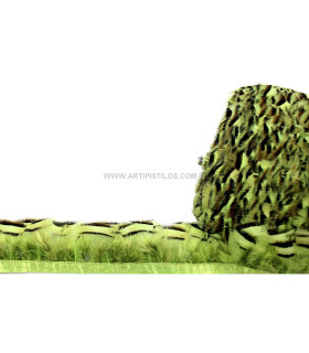 Fleco Pluma De Perdiz 10 Cms. Verde Lima Fleco De 10 Cms. Cada Pluma Mide 4 X 2 Cms. - manualidades