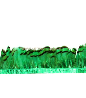 Fleco Pluma De Perdiz 10 Cms. Verde Fleco De 10 Cms. Cada Pluma Mide 4 X 2 Cms. - colores para