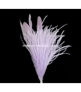 Ostrich/rooster Feathers Pom Lilac 16 X 12 Cm