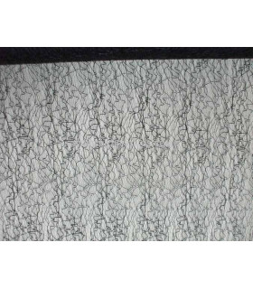 Tul Encaje Sintetico Disorder Negro 1 Mt. X 28 Cms. - colores para