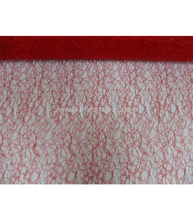 Tul Encaje Sintetico Disorder Rojo 1 Mt. X 28 Cms. - colores para