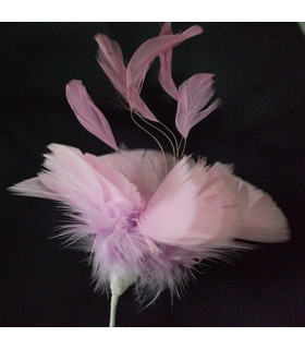 Montaje Plumas Ganso/antena Gallo Lila 10 X 10 Cms. - de colores