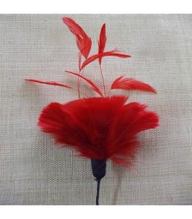 Montaje Plumas Ganso/antena Gallo Rojo 10 X 10 Cms. - de colores
