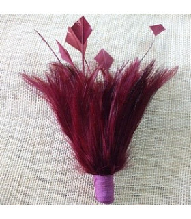 Montaje Plumas Ganso/antena Gallo Burdeos 13 X 15 Cms. - colores para