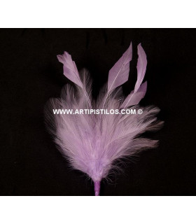 Montaje Plumas Ganso/antena Gallo Lila 13 X 15 Cms. - de colores