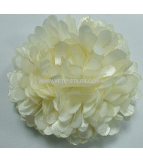 Flor De Raso 7 Cms. Diametro Marfil 7 Cms. Diametro - flores para decorar