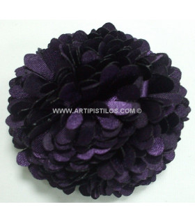 Flor De Raso 7 Cms. Diametro Purpura 7 Cms. Diametro - flores para decorar