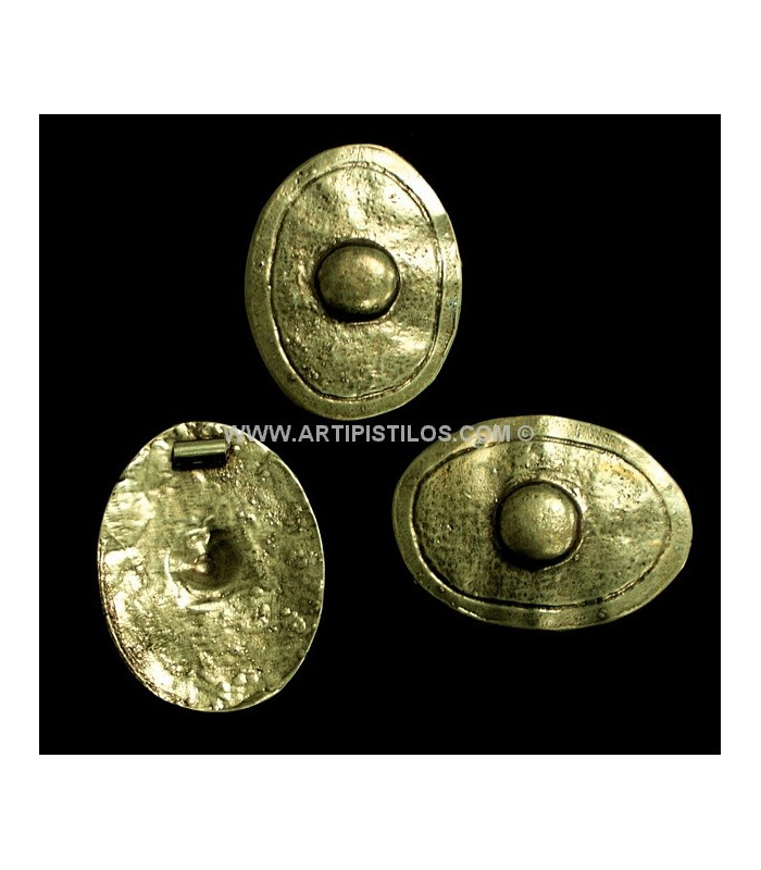 APLICACION METALICA PRATA VIEJA 6 X 4,5 CMS.
