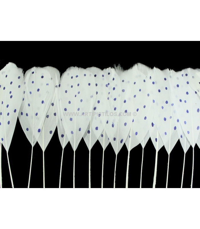 FLECO DE PLUMAS DE PATO CON MOTAS 25 CMS.