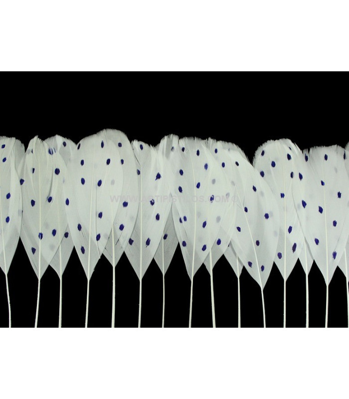 FLECO DE PLUMAS DE PATO CON MOTAS 25 CMS.
